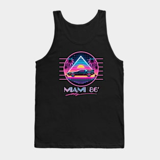 MIAMI 80S RETRO STYLE PINK NEON Tank Top